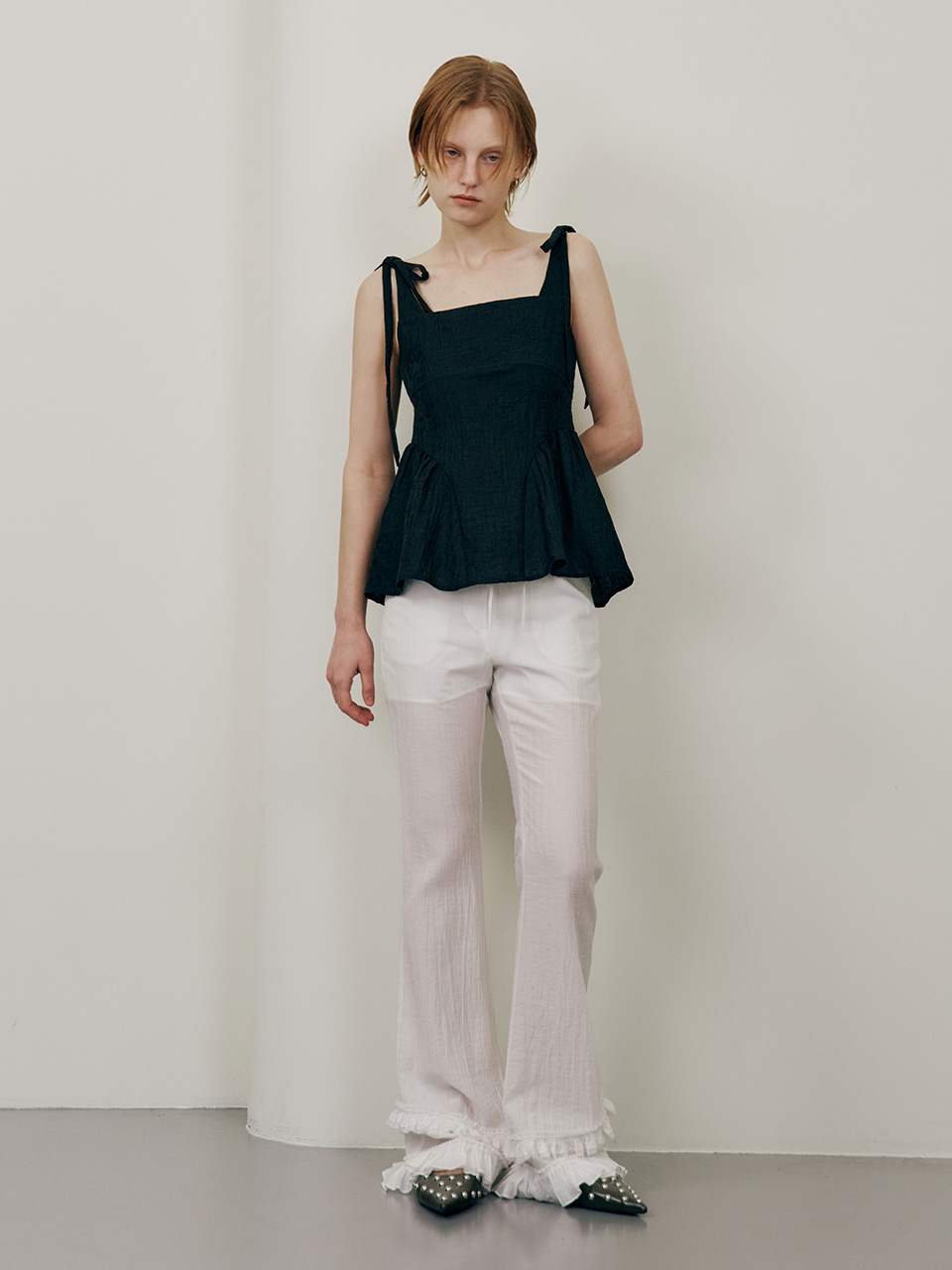 RAIVE ♥ Ruffled Hem Pants /追跡付 Ruffled Hem Pants VW5ML476_2color - RAIVE