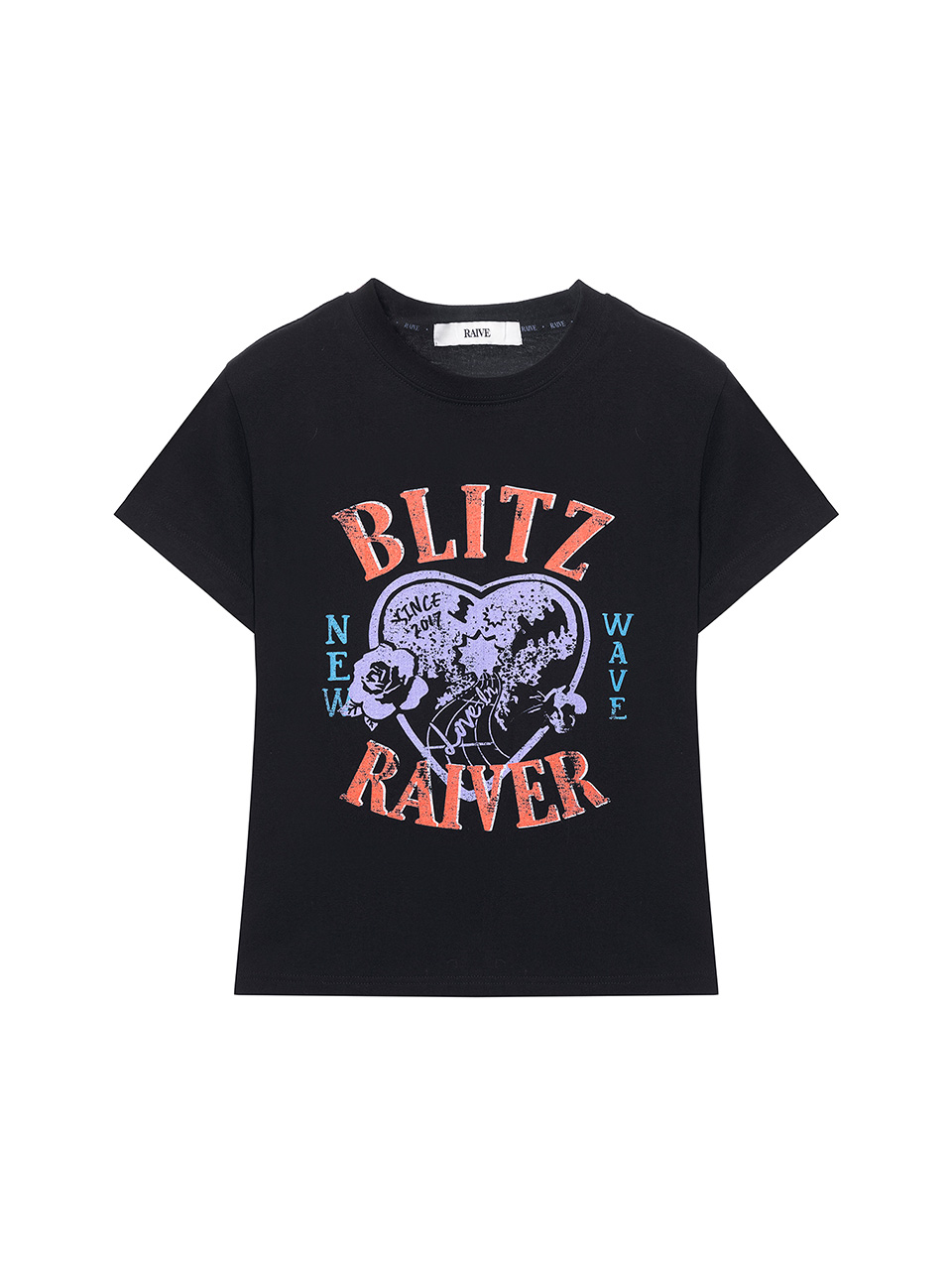 ★RAIVE★ Pop New BLITZ Graphic TShirt VW5ME603_3color Pop New BLITZ Graphic T-Shirt VW5ME603_3color - RAIVE