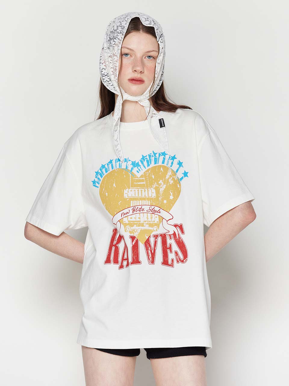 【RAIVE】Heart Ravers Graphic T-Shirt Heart Ravers Graphic T-Shirt VW5ME602_2color - RAIVE