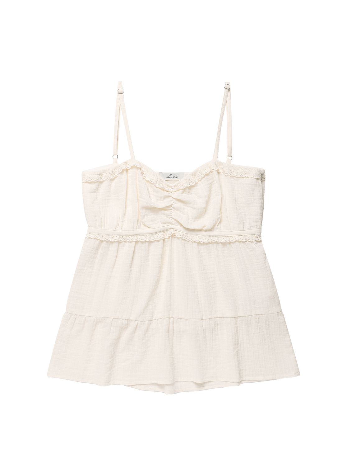 [3RD] Boho Shirring Sleeveless (Ivory) - Hasta