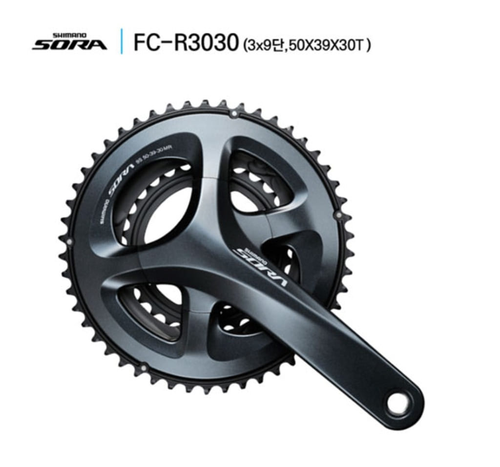 시마노 소라 3*9단 크랭크셋 FC-R3030 / 50*39*30T 암길이175mm