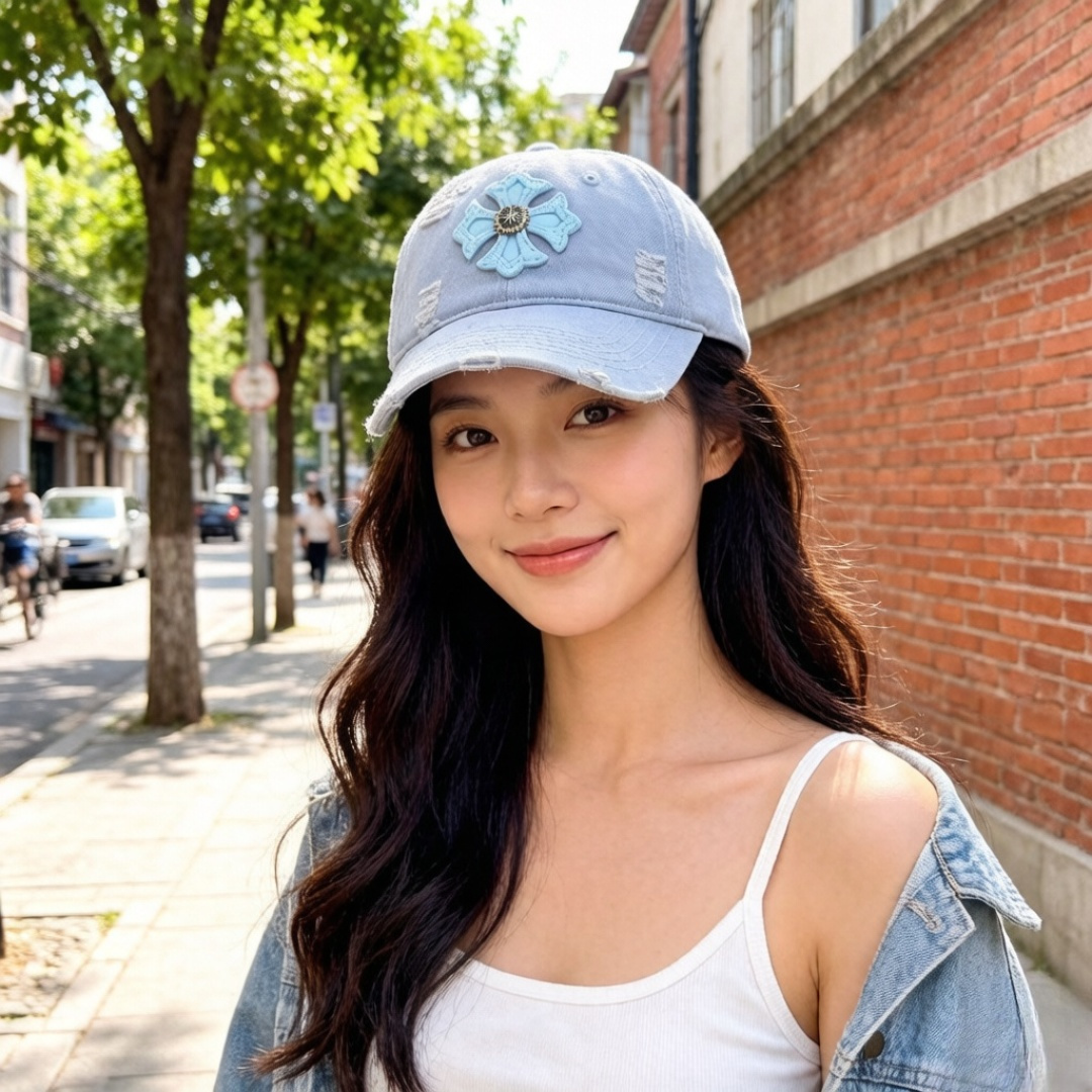 크롬하츠 ch 플러스 메탈 플레어 크로스 패치 디스트레스트 워싱 볼캡 여성 모자 - 헬로우몽 크롬하츠 ch 플러스 메탈 플레어 크로스 패치 디스트레스트 워싱 볼캡 여성 모자 - 헬로우몽
