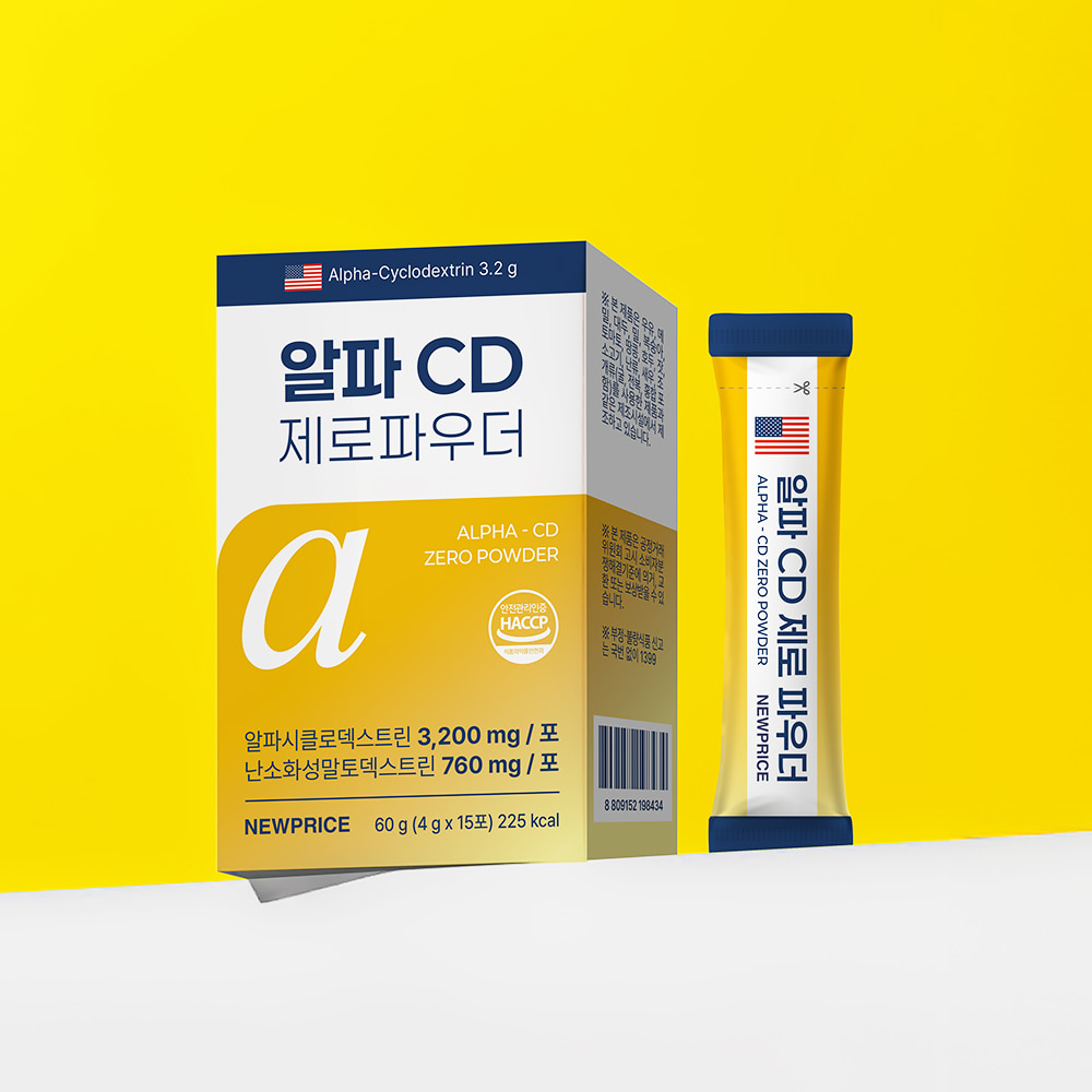 타임특가 1+1] 정직한 알파CD 제로파우더 알파시클로덱스트린 15포 | 뉴프라이스
