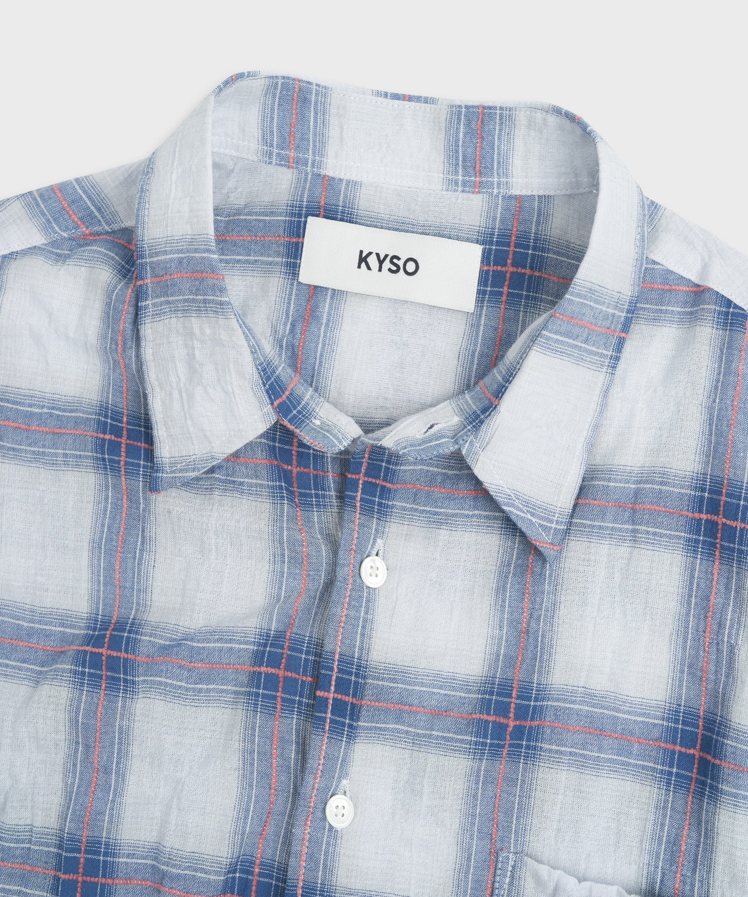 Kyso Jimi Ombre Check Shirt Vintage Navy (Low Stock) - KYSO
