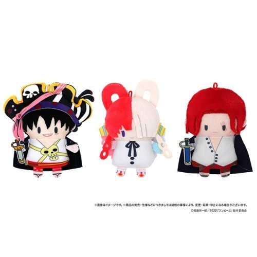 [23년 01월 발매] 무빅 (movic) 원피스 핑거 마스코트 PUPPELA 세트 몽키 D 루피 &amp; 우타 &amp; 샹크스 극장판 FILM RED Ver.
