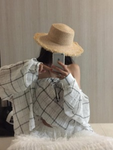 체크탑 set - 세련된 체크 패턴의 상하의 세트 제품 이미지