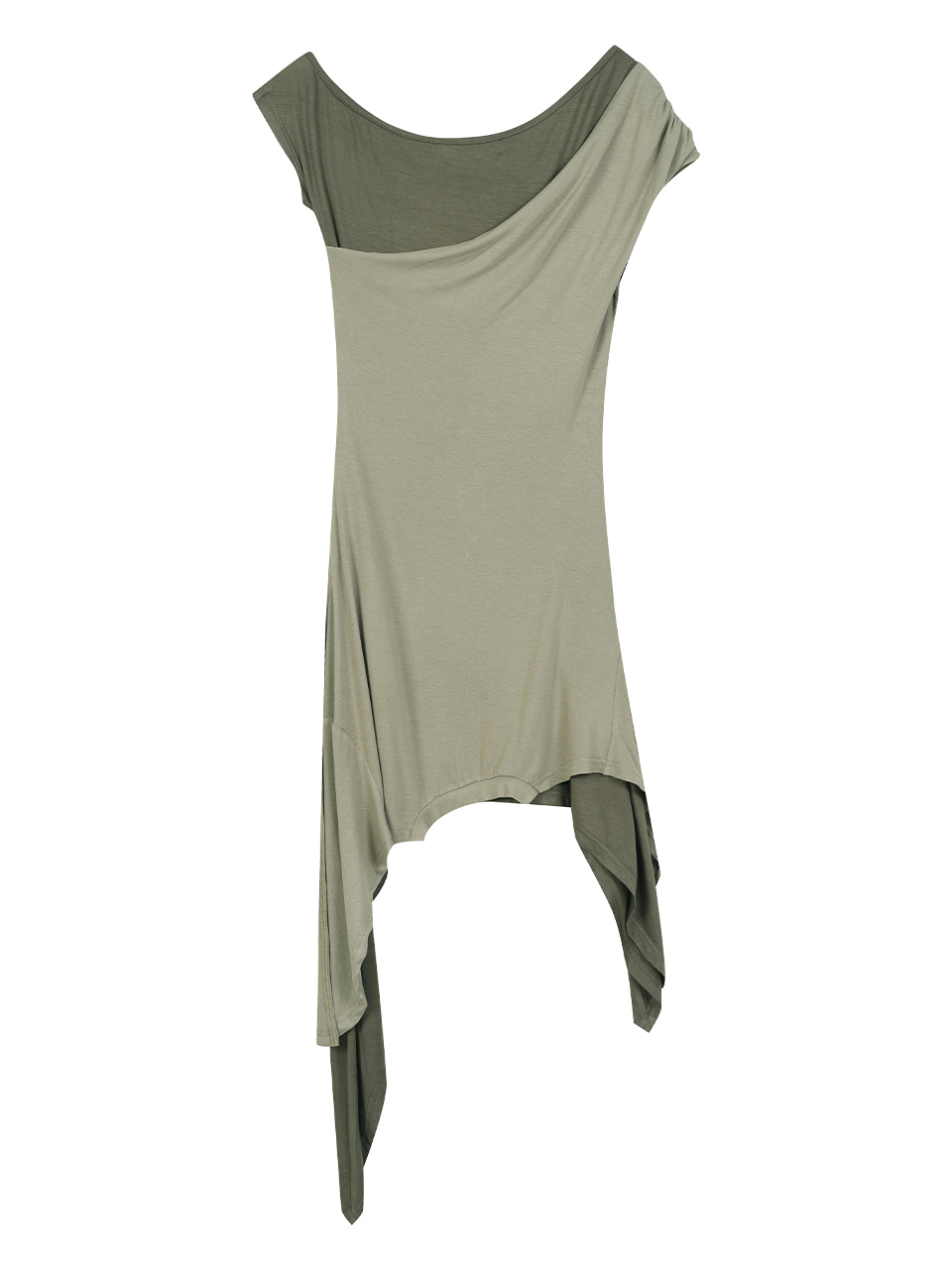 韓国人気【ORDINARY HOLIDAY】OFF SHOULDER ONE PIECE カーキ UNBALANCE OFF SHOULDER ONE PIECE [KHAKI] - ORDINARY HOLIDAY