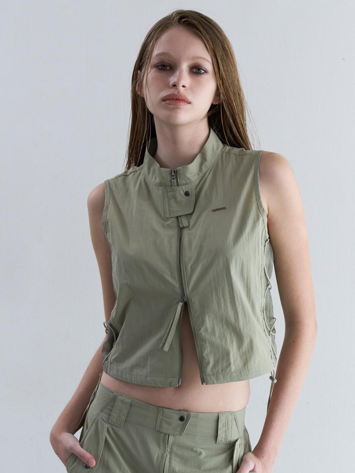 韓国商品/ORDINARY HOLIDAY FLARE SLEEVELESS MINI DRESS FLARE SLEEVELESS MINI DRESS [GRAY] - ORDINARY HOLIDAY