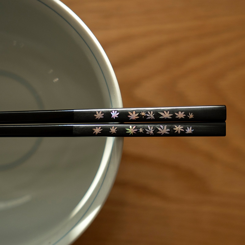 Maple leaf mother-of-pearl chopsticks