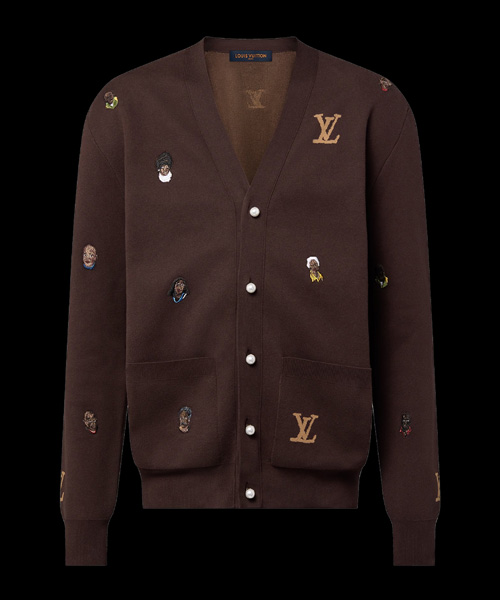 자수 코튼 가디건