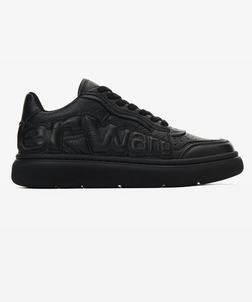 로고 디테일 퍼프 페블 레더 스니커즈