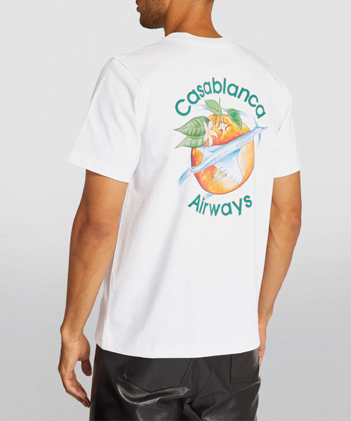 오렌지 에어웨이 프린팅 티셔츠