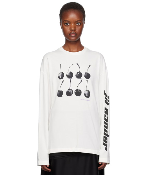 오프 화이트 프린팅 티셔츠