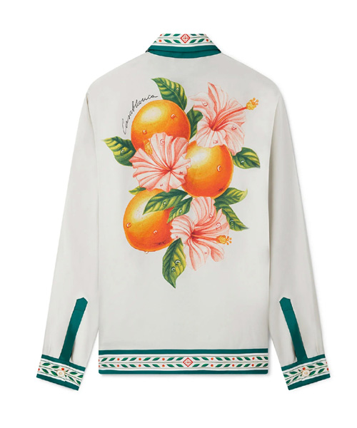 오렌지 실크 셔츠