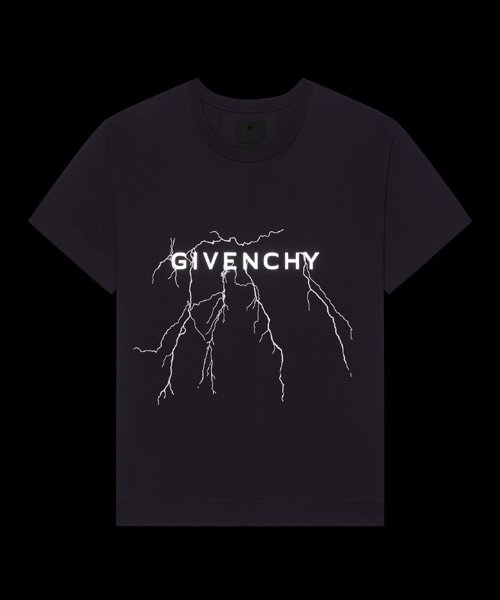 리플렉티브 모티브 코튼 티셔츠