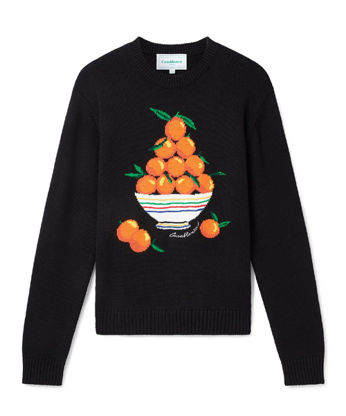 피라미드 오렌지 스웨터