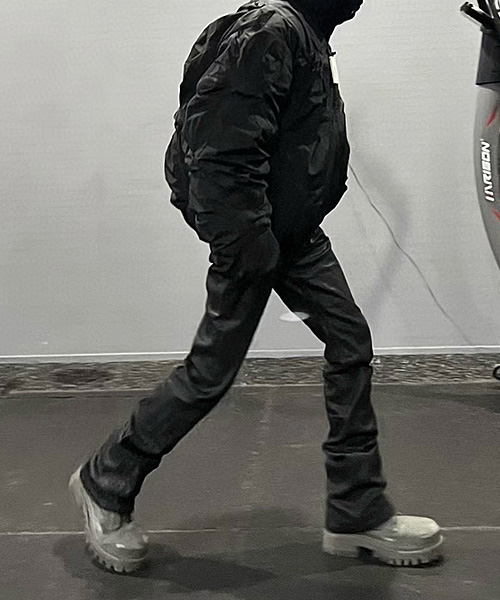 코팅 데님 팬츠