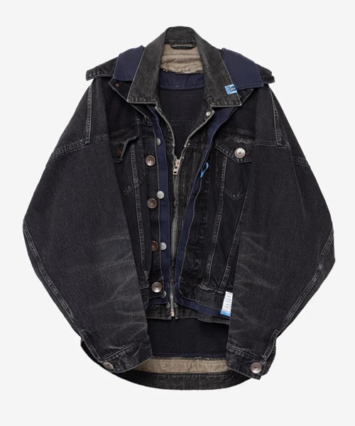 트레플 레이어드 데님 자켓