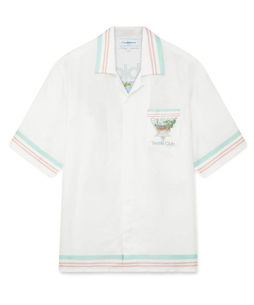 테니스 클럽 아이콘 실크 셔츠