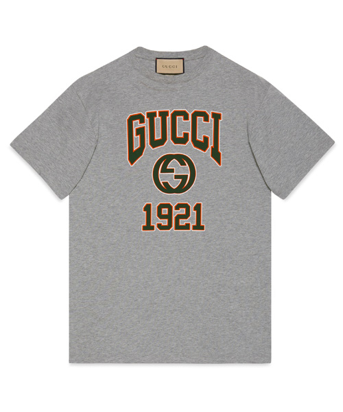 니트 코튼 로고 티셔츠