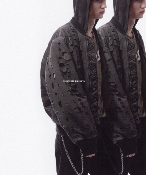 24S/S 더블 레이어드 리워크 리버서블 봄버 자켓