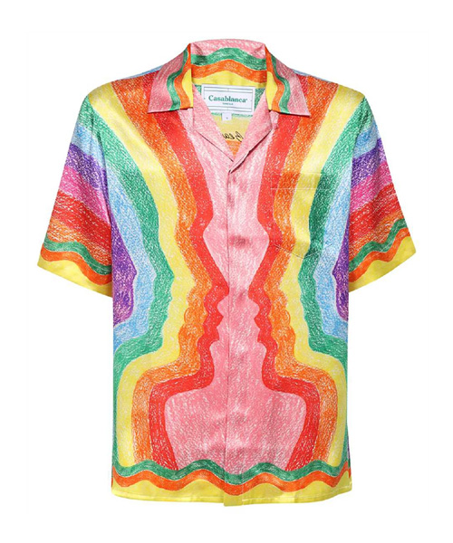 MIND VIBRATIONS 실크 셔츠