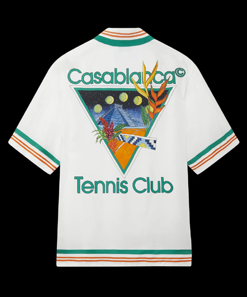 테니스 클럽 아이콘 실크 셔츠