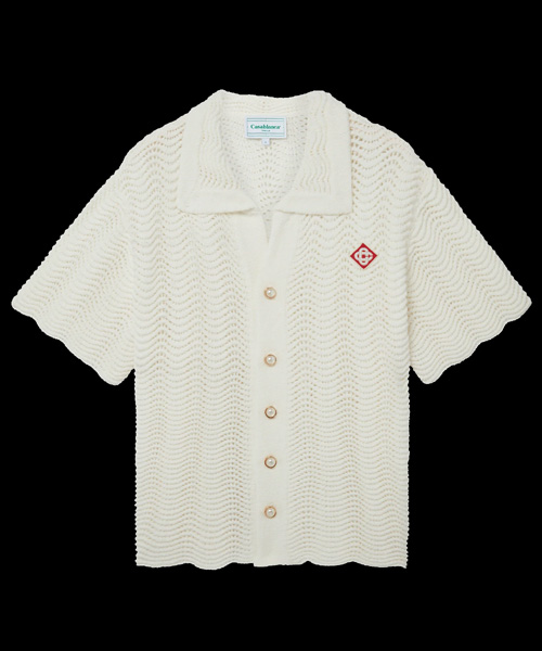 WAVY GRADIENT CROCHET 니트 셔츠