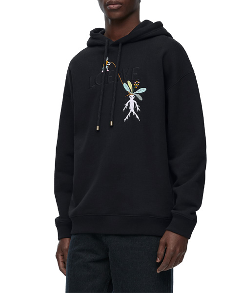 이미지 자수 코튼 후디