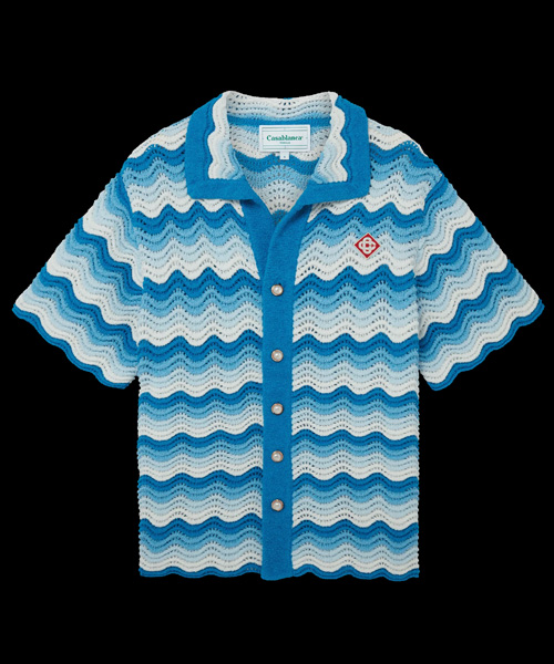 WAVY GRADIENT CROCHET 니트 셔츠