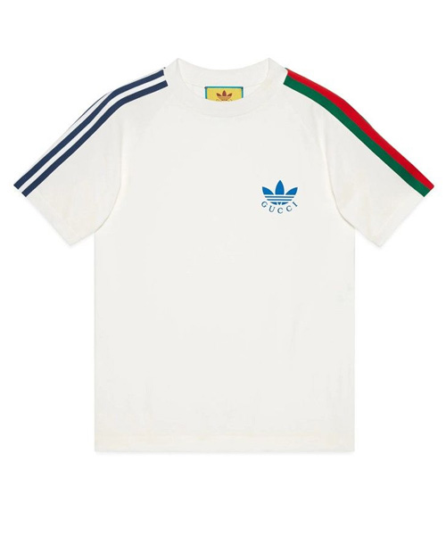 트레포일 프린트 코튼 티셔츠