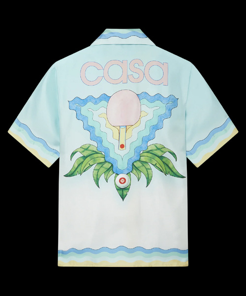 MEMPHIS 아이콘 실크 셔츠