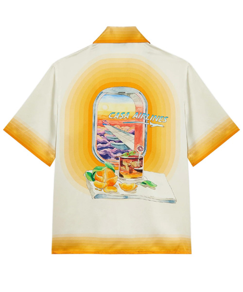 PANORAMIQUE 사틴 실크 셔츠