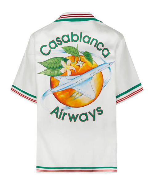 ORBITE AU TOUR DE L`ORANGE 실크 셔츠