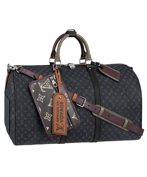 모노그램 가죽 보스턴 백