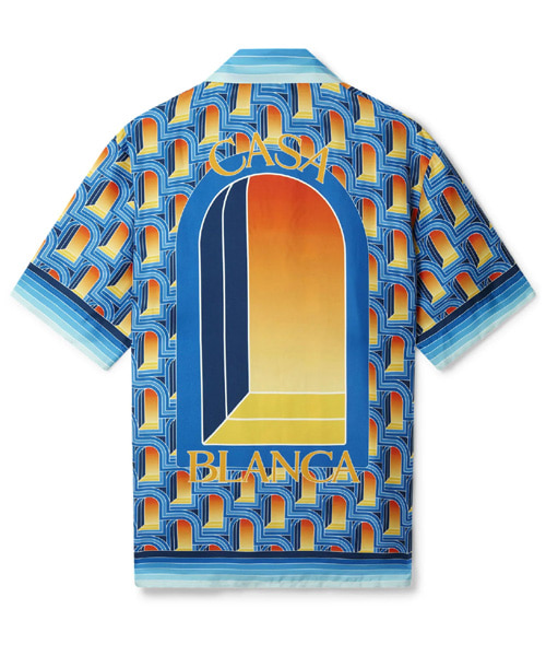 L`ARCHE DE NUIT CUBAN COLLAR 실크 셔츠