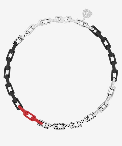 야요이 쿠사마 모노그램 체인 목걸이