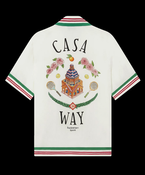 CASA WAY KNITTED COLLAR 실크 셔츠