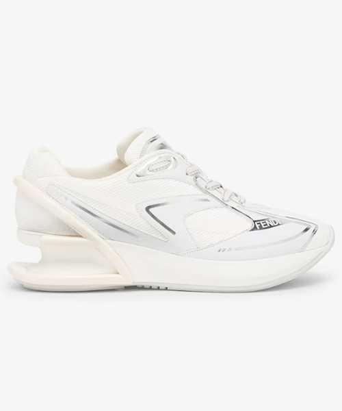 퍼스트1 화이트 패브릭 러닝 슈즈