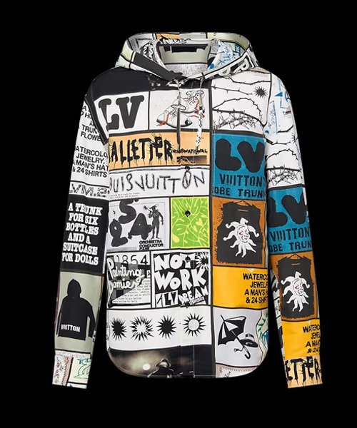 프린팅 후드 셔츠 자켓