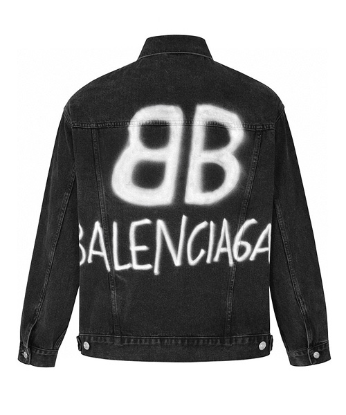 로고 프린팅 데님 자켓