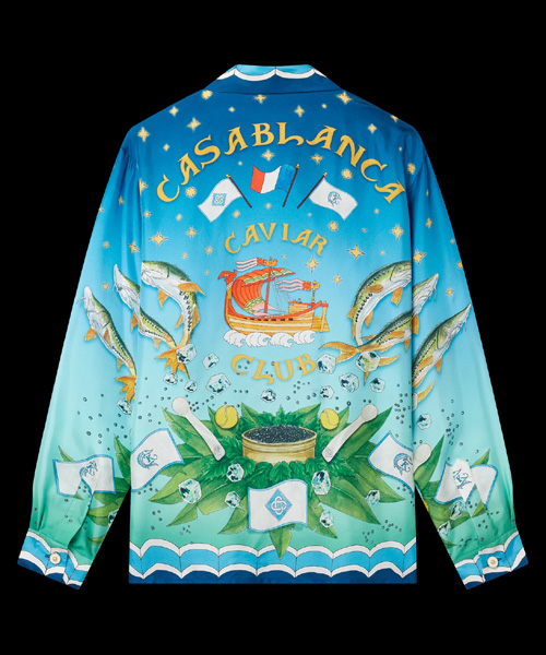 CAVIAR CLUB CUBAN COOLAR 실크 셔츠