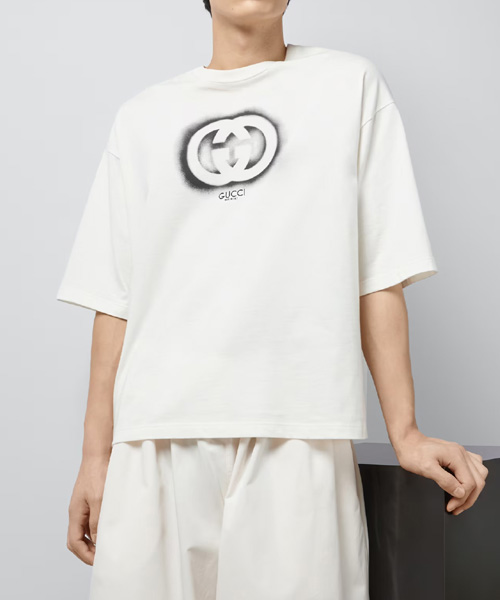 GG 로고 프린팅 코튼 티셔츠