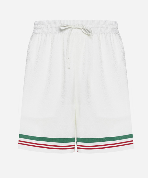 CASA WAY PRINT 실크 숏 팬츠