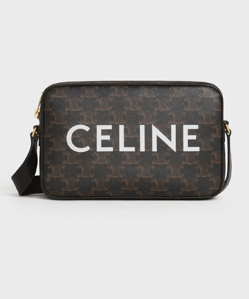 로고 프린트 트리옹프 캔버스 메신저백