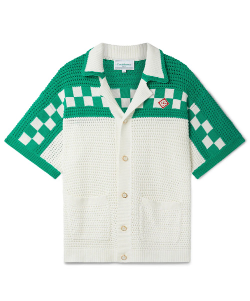 KNITTED CROCHET 니트 셔츠