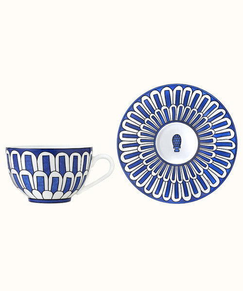 블루 다이어 찻잔 세트