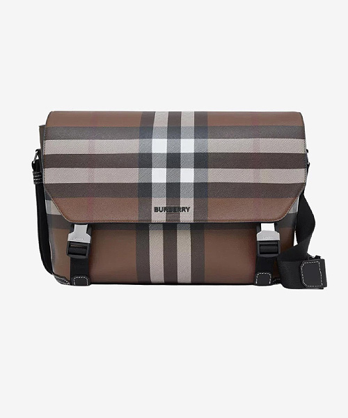 체크 패턴 메신저백