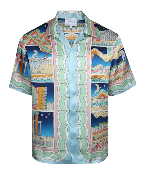 프린팅 실크 셔츠