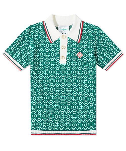 자카드 컬러믹스 반팔 스웨터